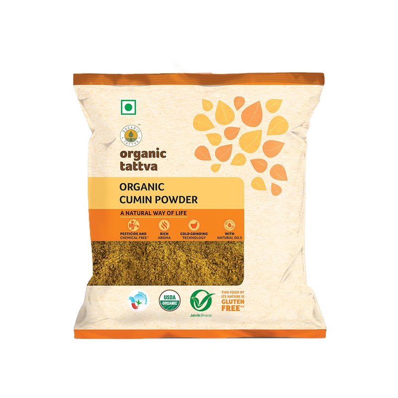 Organic Tattva Cumin Powder | Organic Jeera Powder | Premium Cumin Powder | Authentic Indian Spice for Daily Recipes