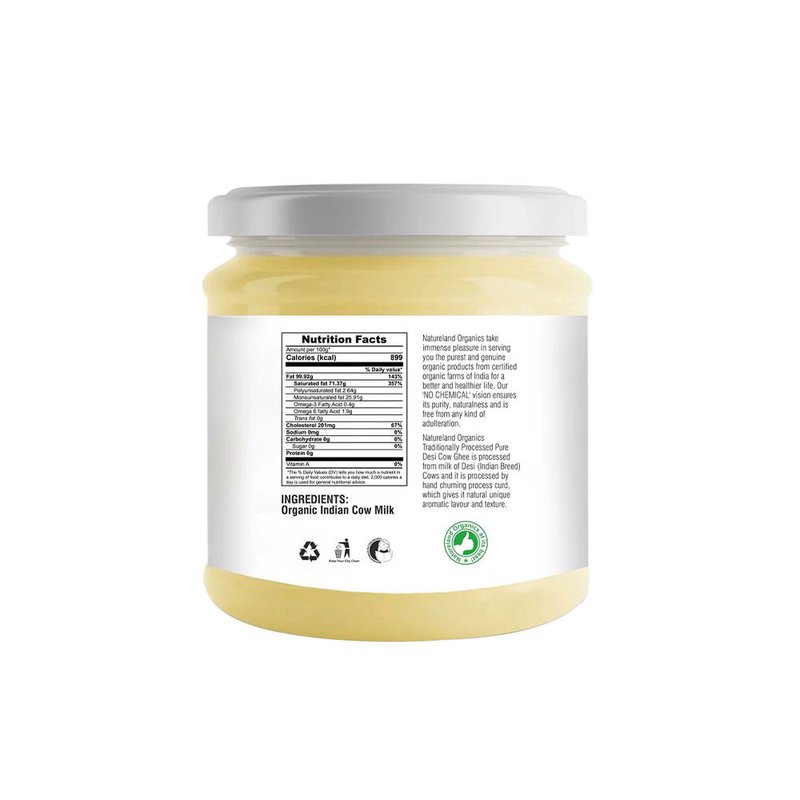 Natureland Organics Premium Desi Cow Ghee | 100% Organic Cow Ghee | Rich Aroma & Granular Texture | Ideal for Cooking, Frying & Traditional Recipes thumbnail 2