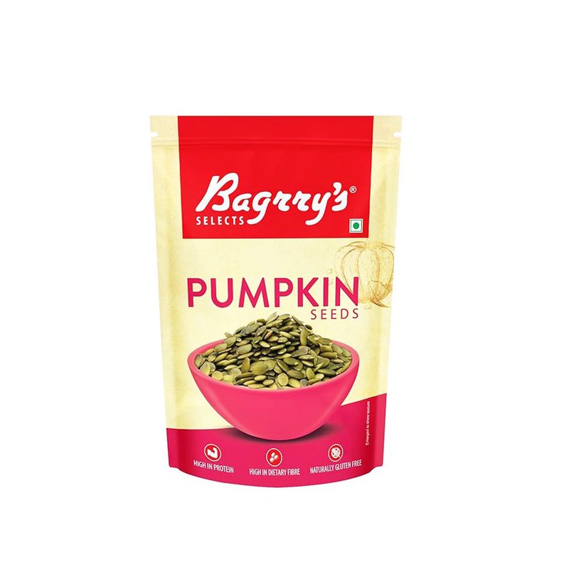 Bagrry’s Pumpkin Seeds 250 GM | Premium Roasted & Natural Seeds | Rich in Protein, Fiber & Nutrients | Healthy Snack for Salads, Smoothies & Daily Nutrition