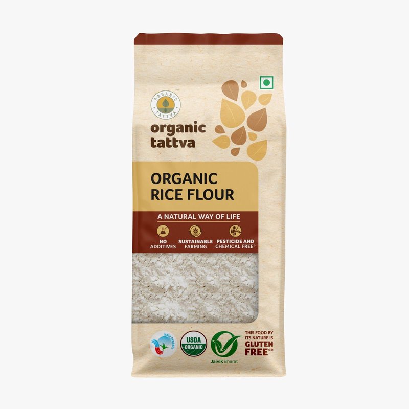 Organic Tattva Rice Flour | Organic Chawal Atta | Smooth Rice Flour | Gluten-Free Flour for Classic and Homemade Dishes thumbnail 2