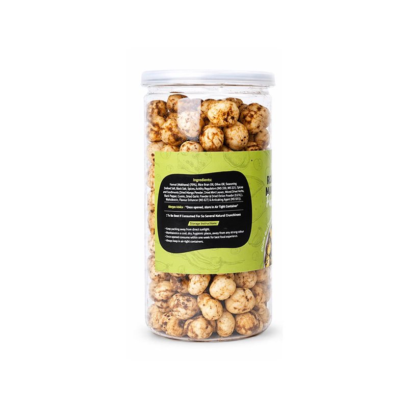 Desi Mantra Roasted Makhana Pudina Party | Crunchy Mint Flavored Fox Nuts Snack | Light & Healthy Roasted Makhana | Rich in Protein & Fiber | Perfect for Anytime Snacking thumbnail 2