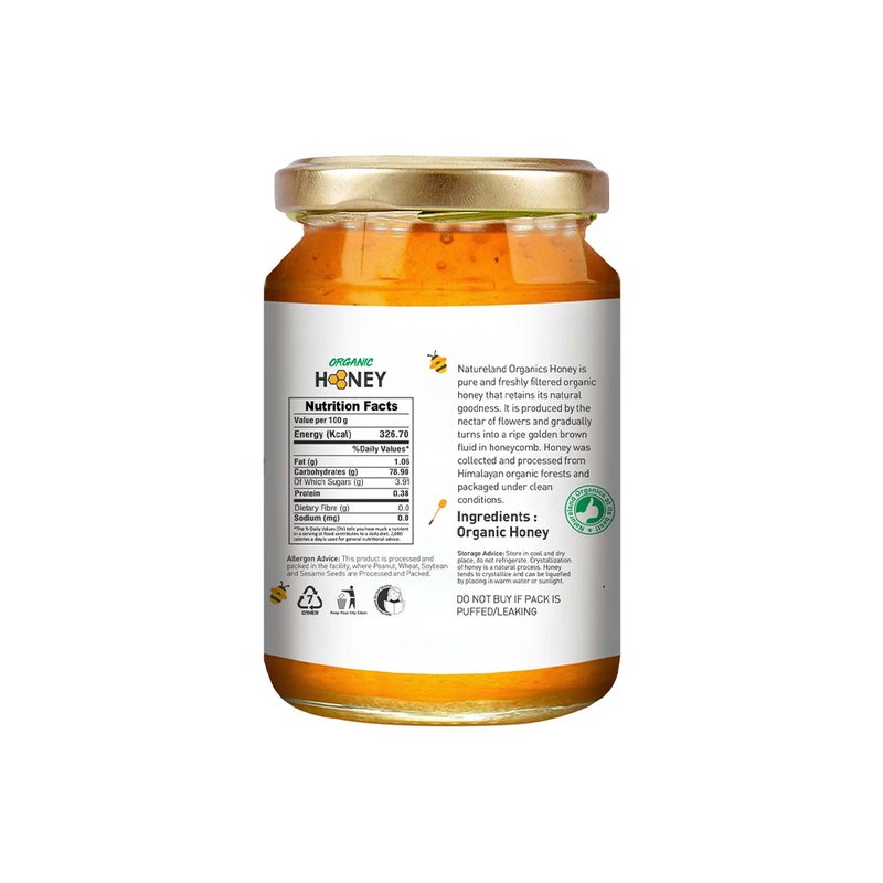 Natureland Organics Organic Honey 500g | 100% Pure Natural Honey | Rich in Antioxidants | Natural Sweetener for Tea, Toast, Smoothies & Everyday Use thumbnail 2