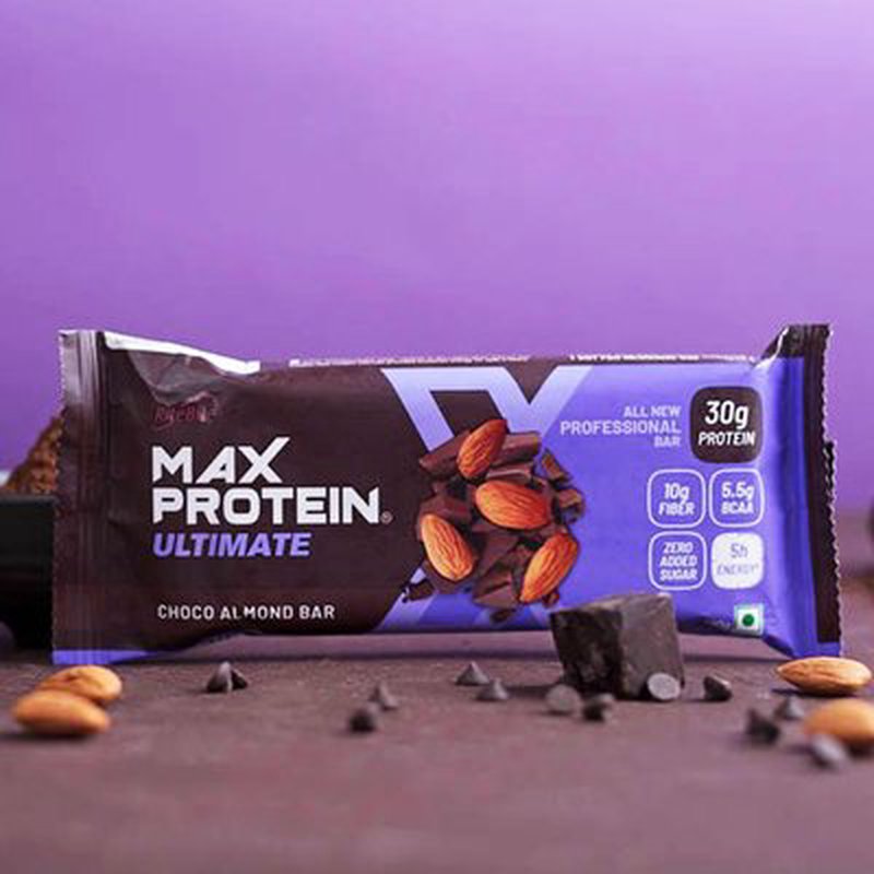 RiteBite Max Protein Daily Choco Almond Bar | 10g Protein, 5g Fiber, & 21 Vitamins & Minerals | Delicious Chocolate Combined With Crunchy Almonds | No Added Sugar | 100% Vegetarian Protein Bar | Nutritious Go-To Bar