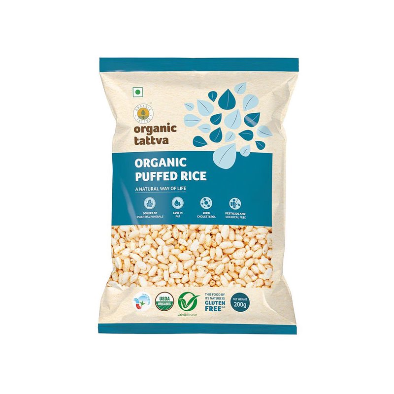 Organic Tattva Puffed Rice | Organic Murmura | Light & Crispy Puffed Rice | Healthy Snack & Cooking Ingredient