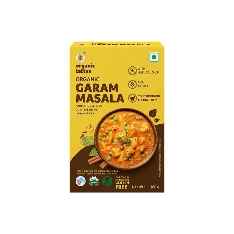 Organic Tattva Garam Masala | Premium Garam Masala Powder | Authentic Indian Spice Mix | Aromatic Spices for Cooking