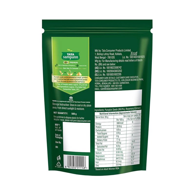 Tata Sampann Pumpkin Seeds 500g thumbnail 2