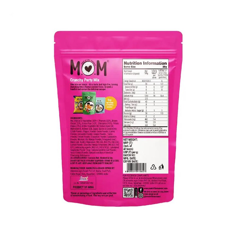MOM Crunchy Party Mix 210g | Crispy Namkeen Mix | Ready to Eat Namkeen Snack | Best Snack for Tea Time & Parties thumbnail 2