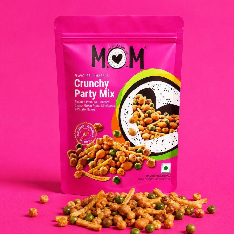 MOM Crunchy Party Mix 210g | Crispy Namkeen Mix | Ready to Eat Namkeen Snack | Best Snack for Tea Time & Parties