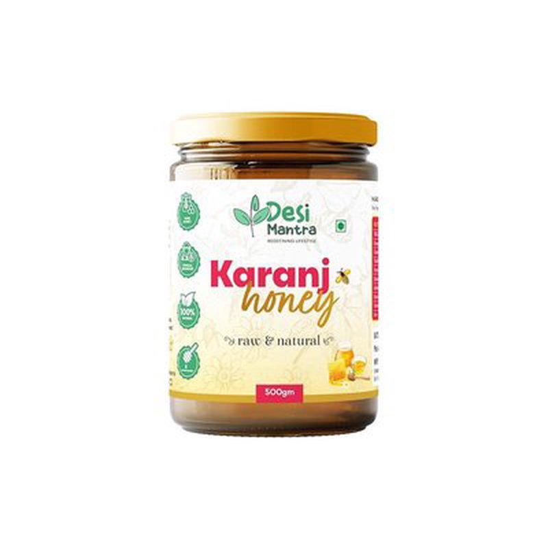 Desi Mantra Karanj Honey | Pure Raw & Natural Forest Honey | Unprocessed & Naturally Harvested | No Added Sugar | Rich Traditional Taste for Daily Wellness & Healthy Sweetening