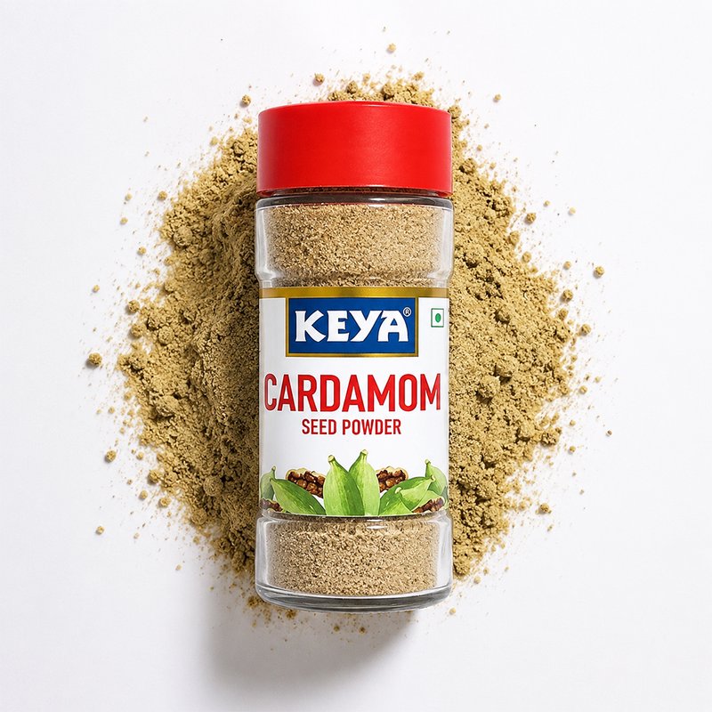 Keya Cardamom Seed Powder | Premium Ground Elaichi Spice | Rich Aroma & Natural Flavor | Perfect for Tea, Desserts, Sweets & Everyday Cooking