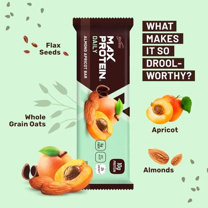 RiteBite Daily Choco Almond Apricot Bar (Pack of 1) | Almonds & Apricot with Rich Chocolate | High Fibre Snack | No Maida | No Preservatives | Healthy On-the-Go Snack thumbnail 2