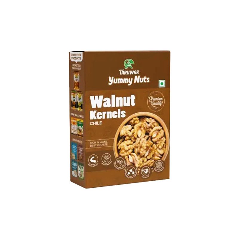 Taruwar Whole Raw Walnuts 250g | Premium Chilean Akhrot Kernels | Omega-3, Protein & Fiber Rich Dry Fruits | Healthy Snack for Brain Health, Heart Health & Daily Nutrition | Natural & Crunchy Walnuts