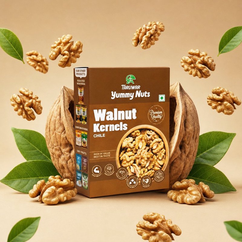 Taruwar Whole Raw Walnuts 250g | Premium Chilean Akhrot Kernels | Omega-3, Protein & Fiber Rich Dry Fruits | Healthy Snack for Brain Health, Heart Health & Daily Nutrition | Natural & Crunchy Walnuts thumbnail 4