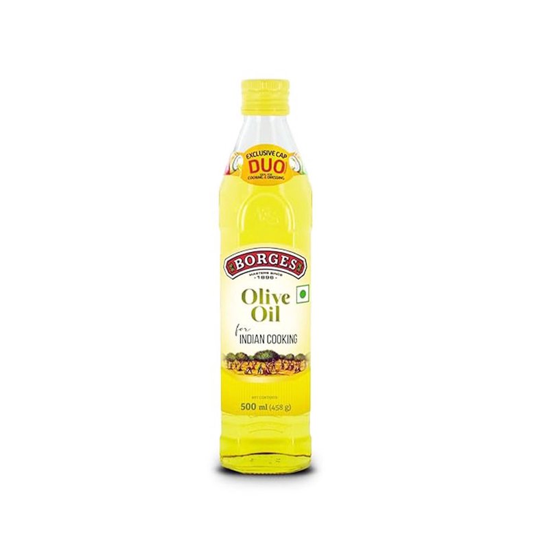 Borges Indian Cooking Oil | Premium Blended Edible Oil | Light & Versatile Cooking Oil | Ideal for Frying, Sautéing & Everyday Indian Cooking | Glass Bottle
