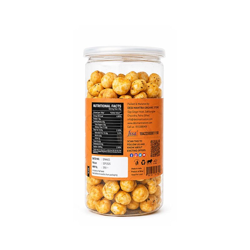 Desi Mantra Roasted Makhana Cheddar Cheese | Crunchy Cheese Flavored Fox Nuts Snack | Light & Healthy Roasted Makhana | Rich in Protein & Fiber | Perfect for Guilt-Free Munching thumbnail 2