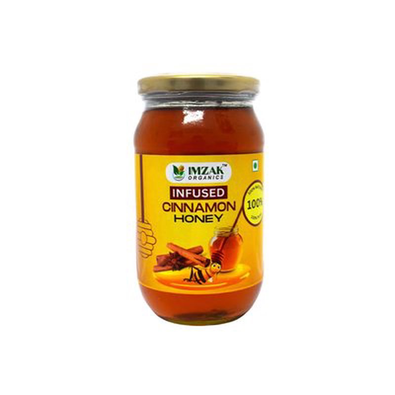 Imzak Infused Cinnamon Honey | Pure Raw Honey with Cinnamon | Immunity Booster, Weight Management & Healthy Sugar Alternative | Natural Antioxidant-Rich Honey