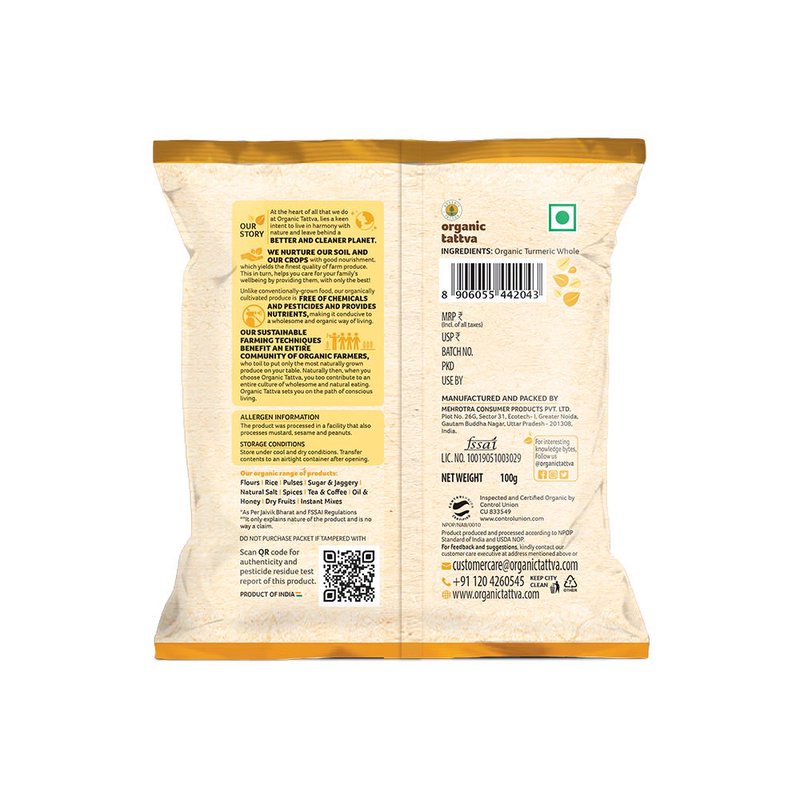 Organic Tattva Turmeric Powder | Organic Haldi Powder | Top Quality Ground Turmeric | Fragrant Spice for Daily Recipes thumbnail 2