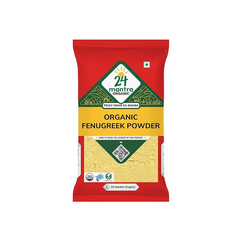 24 Mantra Organic Fenugreek Powder | Methi Powder | Ground Fenugreek Spice | Indian Masala | Rich Aroma | Everyday Cooking