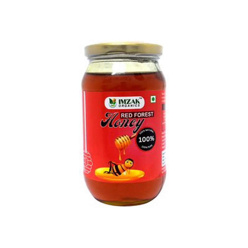Imzak Red Forest Honey | 100% Pure Raw & Natural Wild Honey | Unprocessed Forest Honey with Rich Taste & Deep Color | Antioxidant Rich Healthy Sweetener for Immunity, Energy & Daily Wellness | Natural Honey Goodness