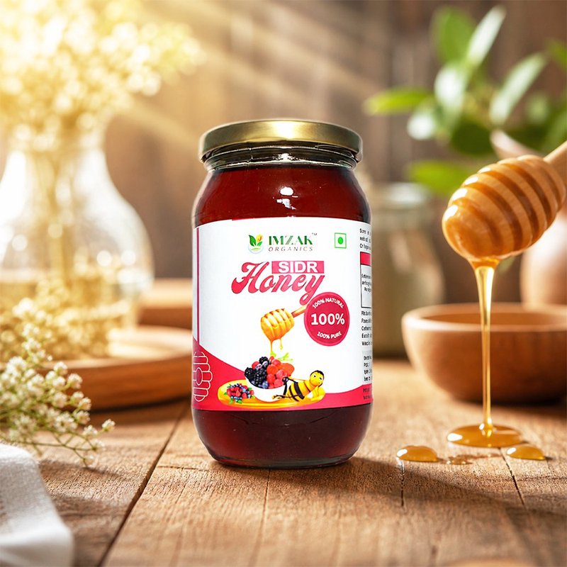 Imzak Sidr Berry Honey | 100% Pure Raw & Natural Honey | Premium Unprocessed Sidr Honey Rich in Antioxidants & Natural Enzymes | Healthy Natural Sweetener for Immunity, Energy & Daily Wellness | Rich Taste & Herbal Goodness thumbnail 5