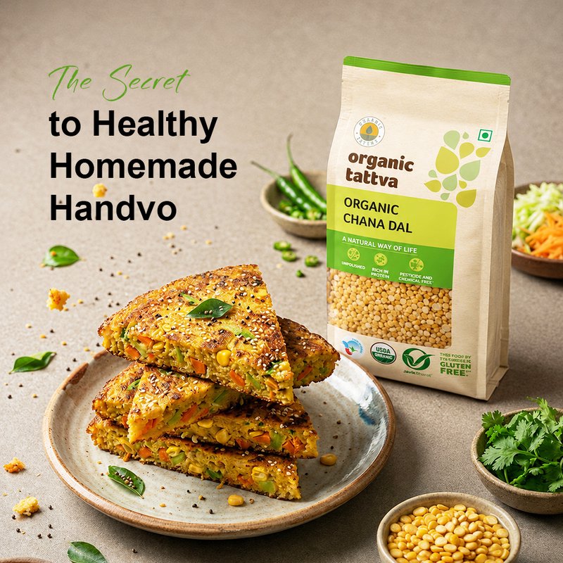 Organic Tattva Chana Dal | Organic Split Bengal Gram | Premium Chana Dal | High Protein Lentils for Indian Cooking