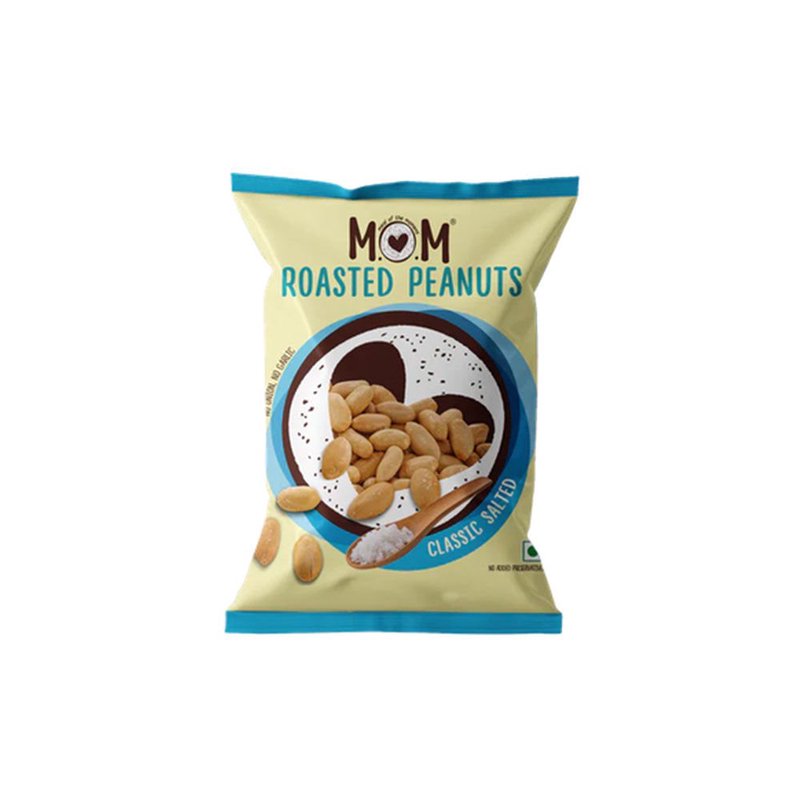 MOM Classic Salted Peanuts  | Salted Roasted Peanuts | Ready-to-Eat Crispy Snacks | Single-Serve Pack