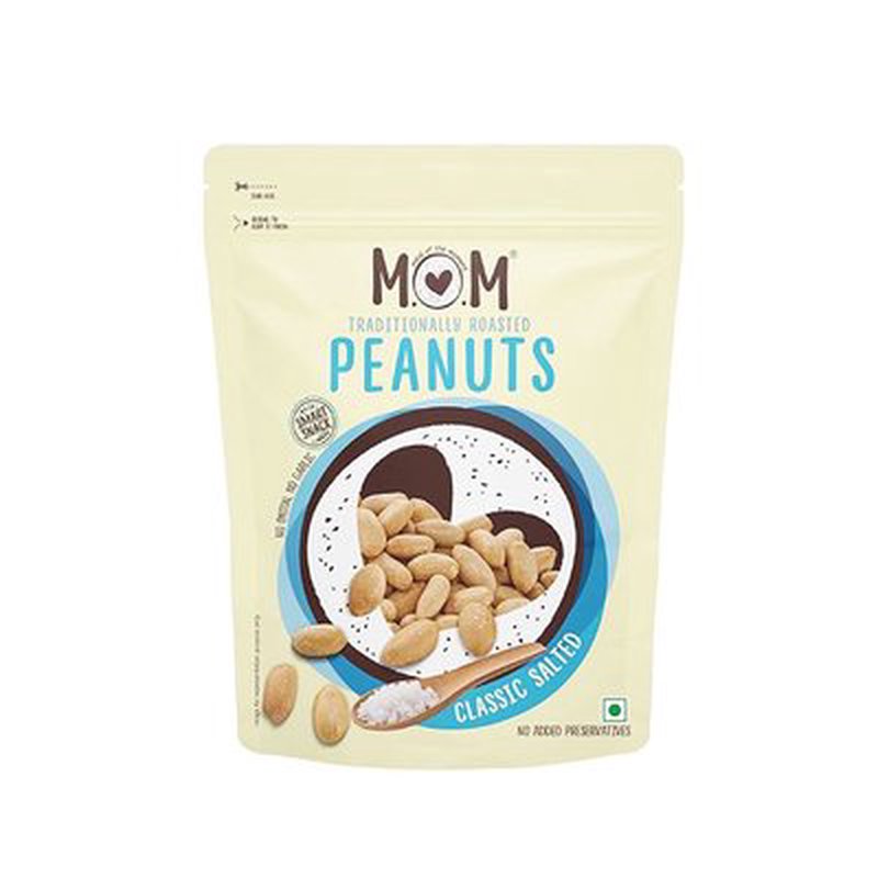 MOM Classic Salted Peanuts  | Salted Roasted Peanuts | Ready-to-Eat Crispy Snacks | Single-Serve Pack