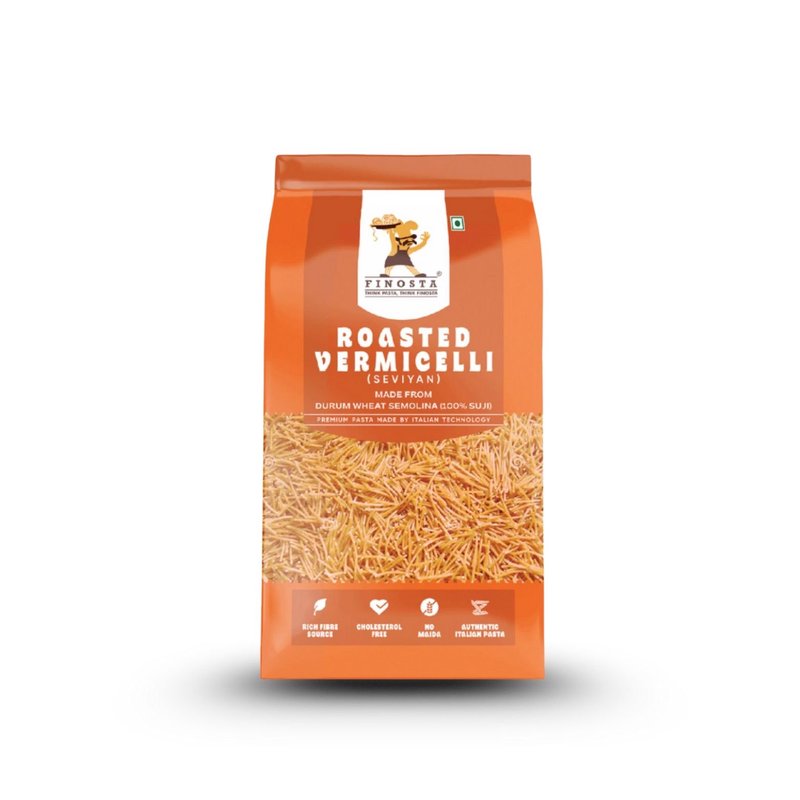 Finosta Roasted Vermicelli 1kg | Premium Roasted Seviyan | Ready-to-Cook Vermicelli for Kheer, Upma & Breakfast Recipes | Non-Sticky Family Pack
