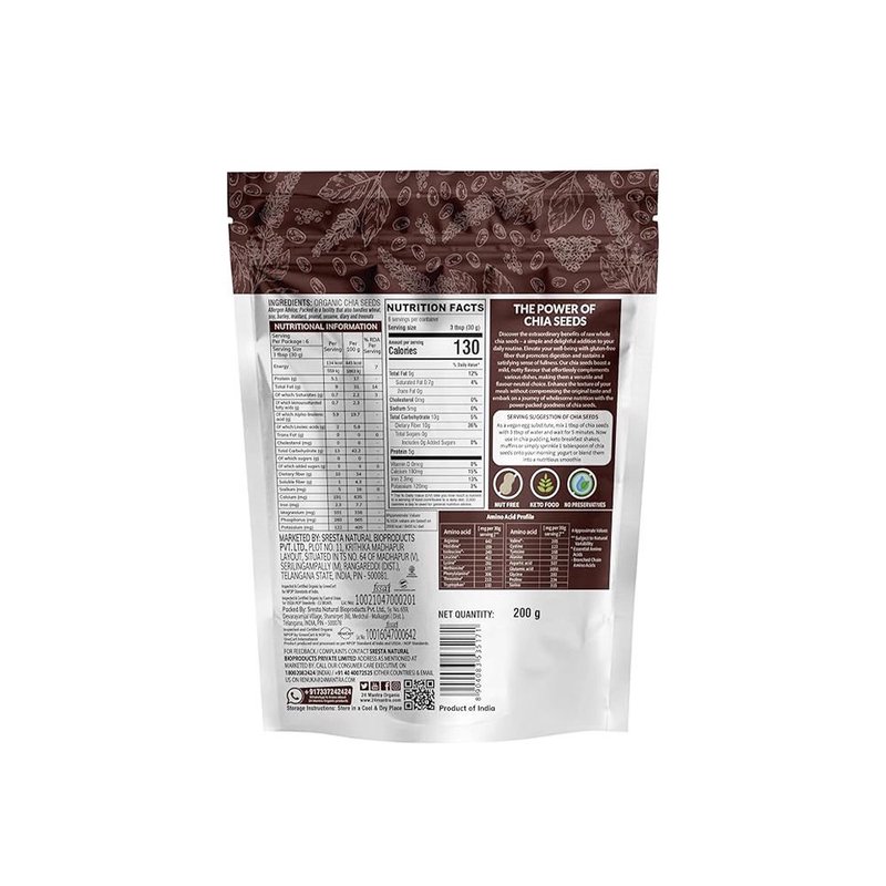 24 Mantra Organic Chia Seeds | Premium Superfood | Rich in Omega-3, Fiber & Protein | Healthy Daily Nutrition thumbnail 2