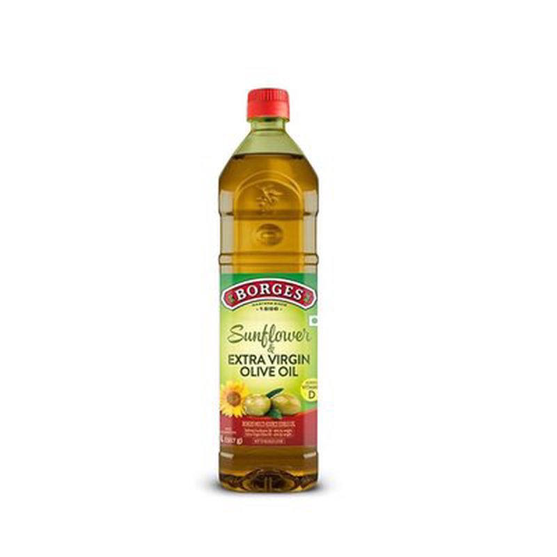 Borges Sunflower Oil with Extra Virgin Olive Oil | Blended Cooking Oil | Light & Versatile Edible Oil | Ideal for Frying, Sautéing & Everyday Cooking