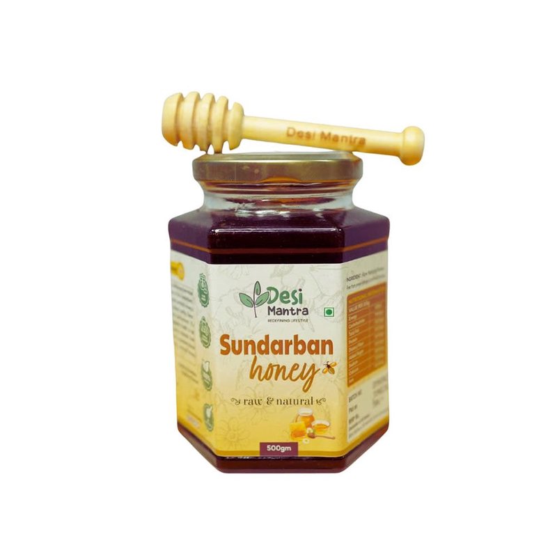 Desi Mantra Sundarban Honey | Pure Raw & Natural Forest Honey | Traditionally Harvested & Unprocessed | No Added Sugar | Rich Flavor Healthy Sweetener for Everyday Wellness