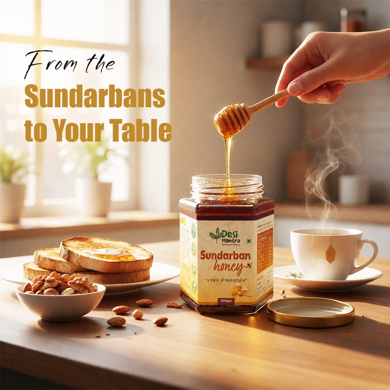 Desi Mantra Sundarban Honey | Pure Raw & Natural Forest Honey | Traditionally Harvested & Unprocessed | No Added Sugar | Rich Flavor Healthy Sweetener for Everyday Wellness thumbnail 3
