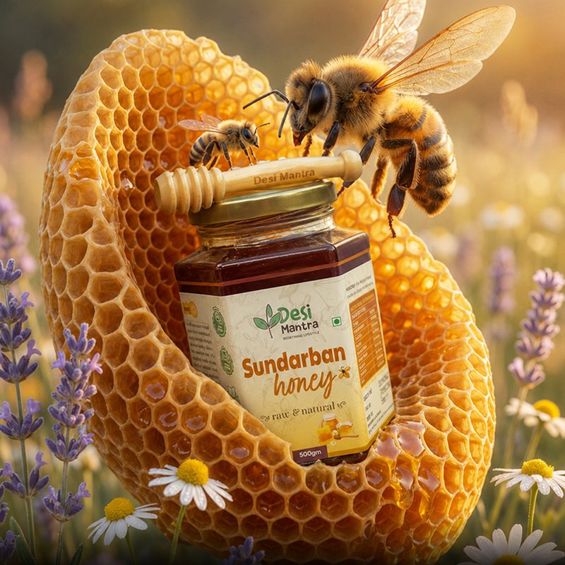 Desi Mantra Sundarban Honey | Pure Raw & Natural Forest Honey | Traditionally Harvested & Unprocessed | No Added Sugar | Rich Flavor Healthy Sweetener for Everyday Wellness thumbnail 5