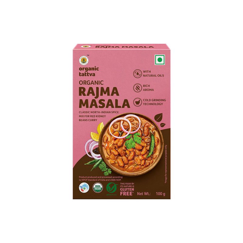 Organic Tattva Rajma Masala | Premium Rajma Spice Mix | Original Punjabi Rajma Masala | Indian Curry Masal