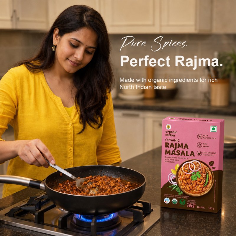 Organic Tattva Rajma Masala | Premium Rajma Spice Mix | Original Punjabi Rajma Masala | Indian Curry Masal