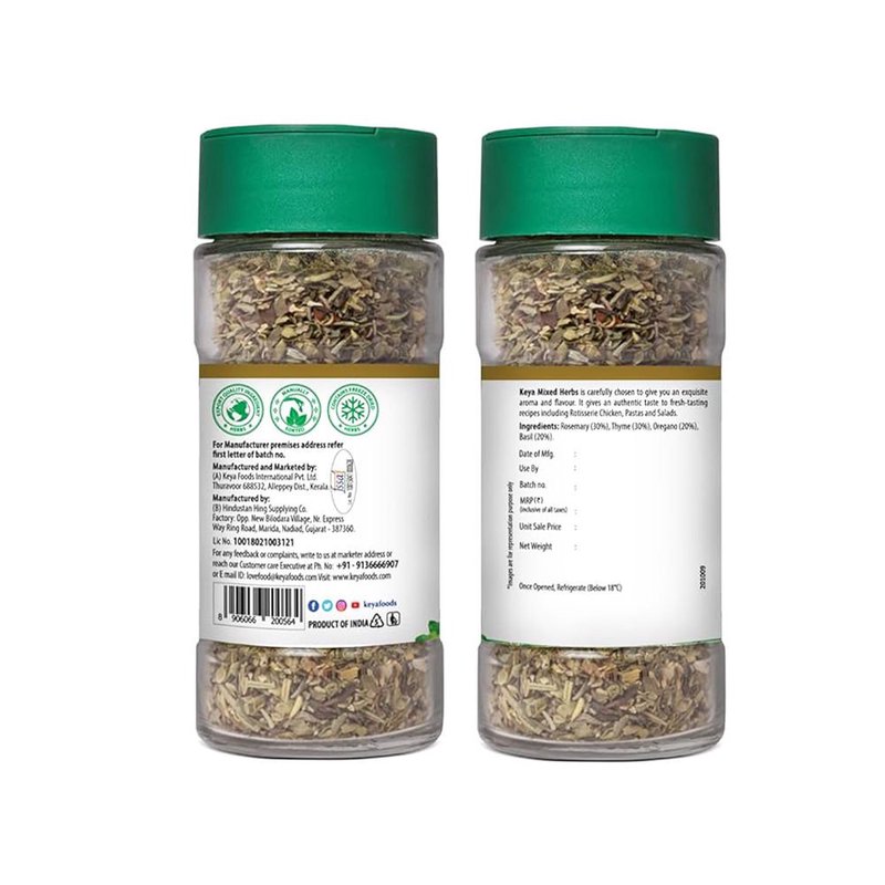 Keya Mixed Herbs | Premium Blend of Italian Style Herbs | Aromatic Seasoning for Pasta, Pizza, Salads & Everyday Cooking thumbnail 2