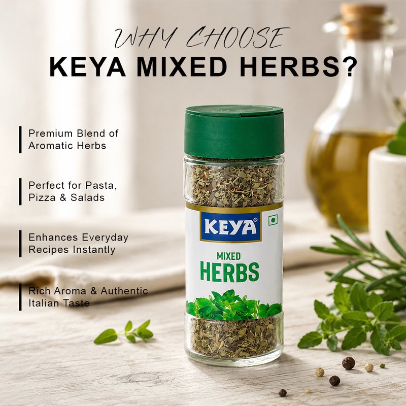 Keya Mixed Herbs | High-Quality Italian Seasoning Mix | Best for Pizza, Pasta, Salad, Sandwich, Soup & Grill Food