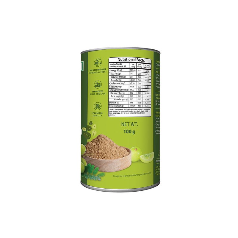 Organic Tattva Amla Powder | Organic Indian Gooseberry Powder | Ayurvedic Herbal Powder | High in Vitamin C Superfood thumbnail 2