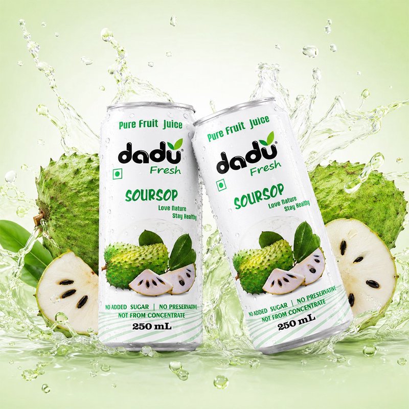 Dadu Fresh Soursop Juice | 4 Cans Combo | 100% Natural Exotic Superfruit Juice | Antioxidant Rich Healthy Beverage | No Added Sugar, No Preservatives & Not From Concentrate | Vitamin Rich Drink for Immunity, Digestion, Energy & Daily Wellness | Refreshing Tropical Fruit Juice for Kids & Adults thumbnail 4