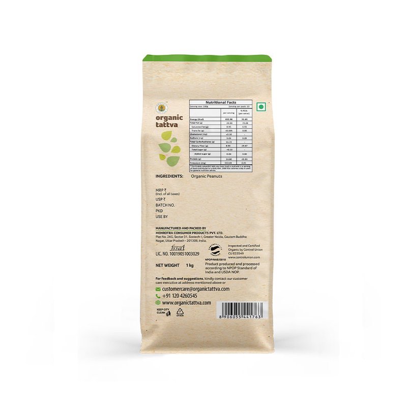 Organic Tattva Peanuts | Organic Groundnuts | Premium Raw Peanuts | Protein-Rich Nuts for Cooking & Snacking thumbnail 2