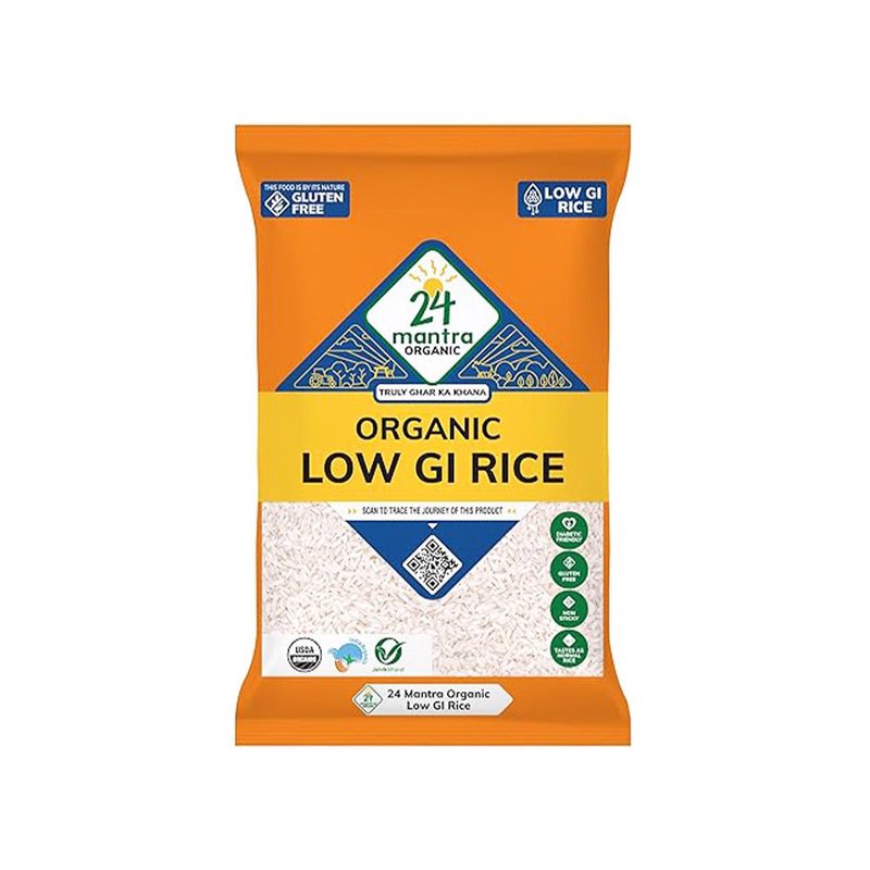 24 Mantra Organic Low GI Rice | Low Glycemic Index Rice | Premium Healthy Rice | Light & Fluffy Grains