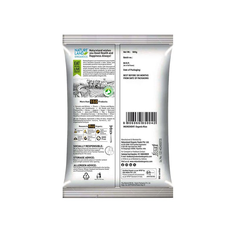 Natureland Organics Rice Murmure 200g | 100% Organic Puffed Rice | Light & Crispy Murmura for Bhel, Chivda, Snacks & Breakfast thumbnail 2