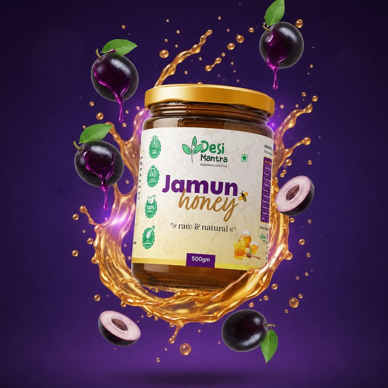 Desi Mantra Natural Jamun Honey | Pure & Raw Monofloral Honey | Unprocessed and Naturally Sourced | No Added Sugar | Rich Flavor Healthy Sweetener for Everyday Use thumbnail 6
