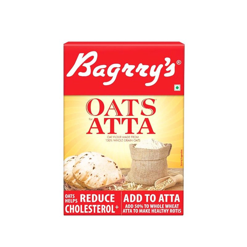 Bagrry’s Oats Atta 500 GM | High Fiber Oats Flour for Healthy Cooking | Nutritious Wholegrain Atta | Perfect for Rotis, Baking & Everyday Wellness