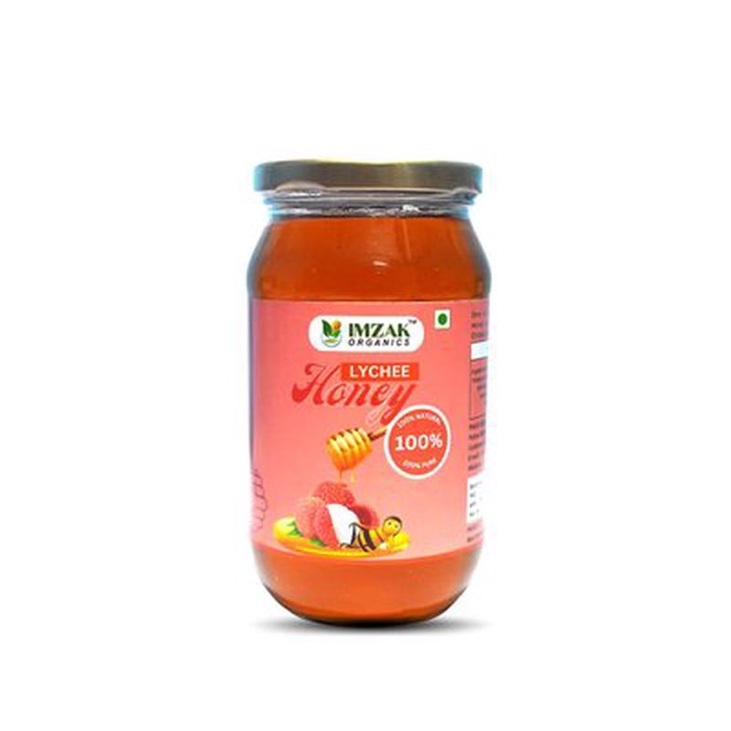Imzak Litchi Honey | 100% Pure Raw & Natural Honey | Delicious Floral Litchi Flavor | Unprocessed Honey Rich in Antioxidants & Natural Enzymes | Healthy Sweetener for Immunity, Energy & Daily Wellness