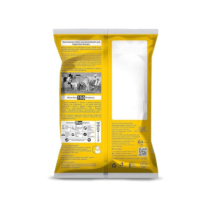 Natureland Organics Barley Dalia 500g | 100% Organic Cracked Barley | Fibre-Rich Whole Grain for Porridge, Khichdi, Soups & Healthy Meals thumbnail 2