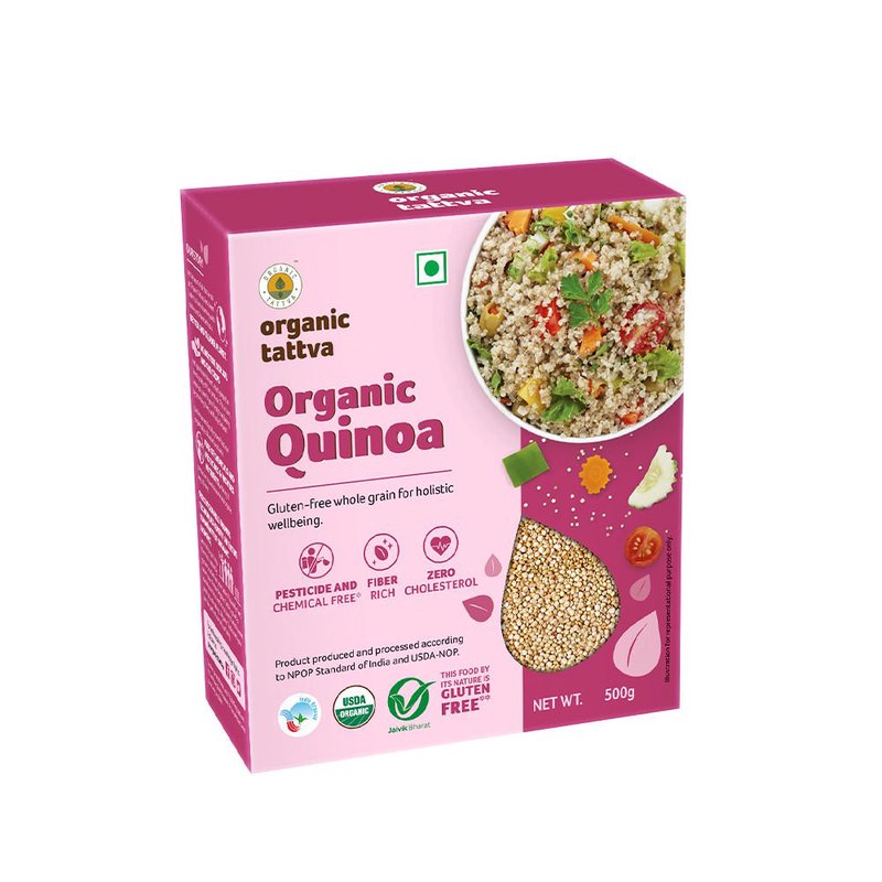 Organic Tattva Quinoa | Organic White Quinoa Seeds | Plant Protein Rich Superfood | Nutritional Quinoa for Daily Consumption