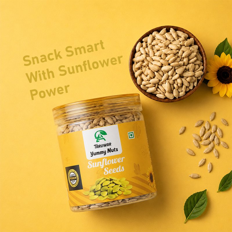 Taruwar Premium Sunflower Seeds 250g Pouch | Crunchy & Nutrient Rich Super Seeds | High Protein, Fiber & Healthy Fats | Healthy Snack for Weight Management, Immunity & Daily Nutrition | Natural & Fresh Seeds