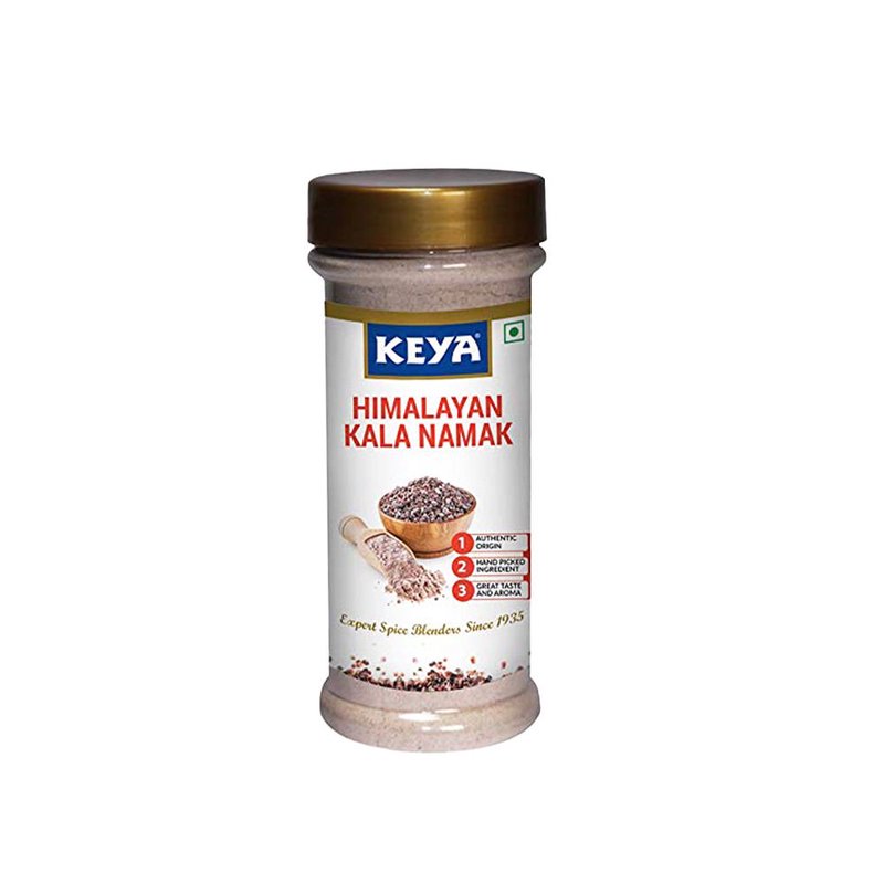Keya Himalayan Black Salt Can | Premium Kala Namak Seasoning | Tangy Authentic Flavor for Chaats, Fruits, Salads & Everyday Cooking