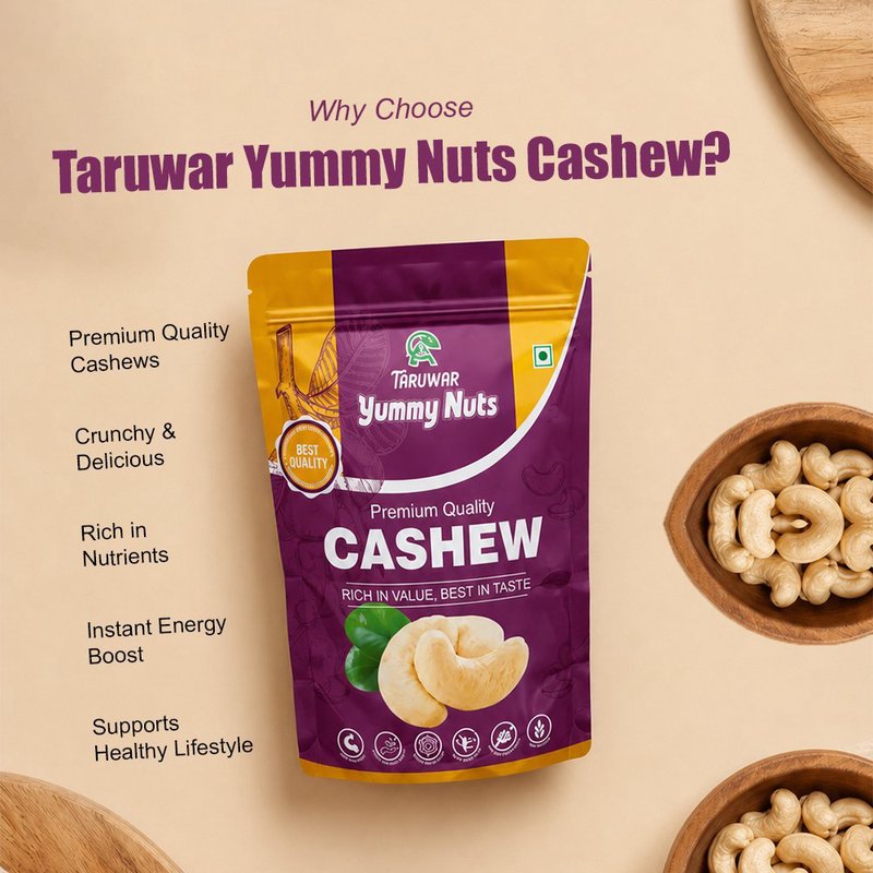 Taruwar Whole Raw Cashew Nuts W240 250g | Premium Non-Broken Kaju | Crunchy & Creamy Raw Cashews | Protein Rich Dry Fruits | Healthy Snack for Energy, Weight Management & Daily Nutrition | Ideal for Cooking, Roasting & Desserts thumbnail 5